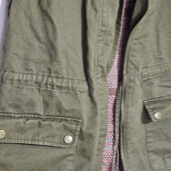 Perch By Blu-Pepper Vest Zipper Womens Aztec Pattern Olive Green Adjustable S - Picture 5 of 8